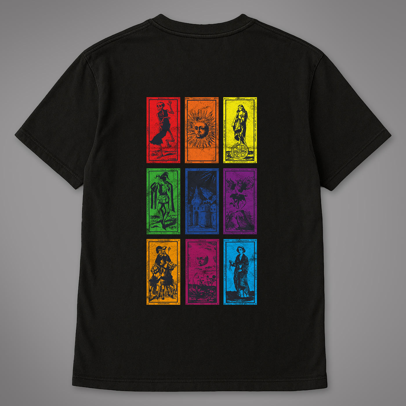 Tarot Cards Acid Washed Oversized T-Shirt