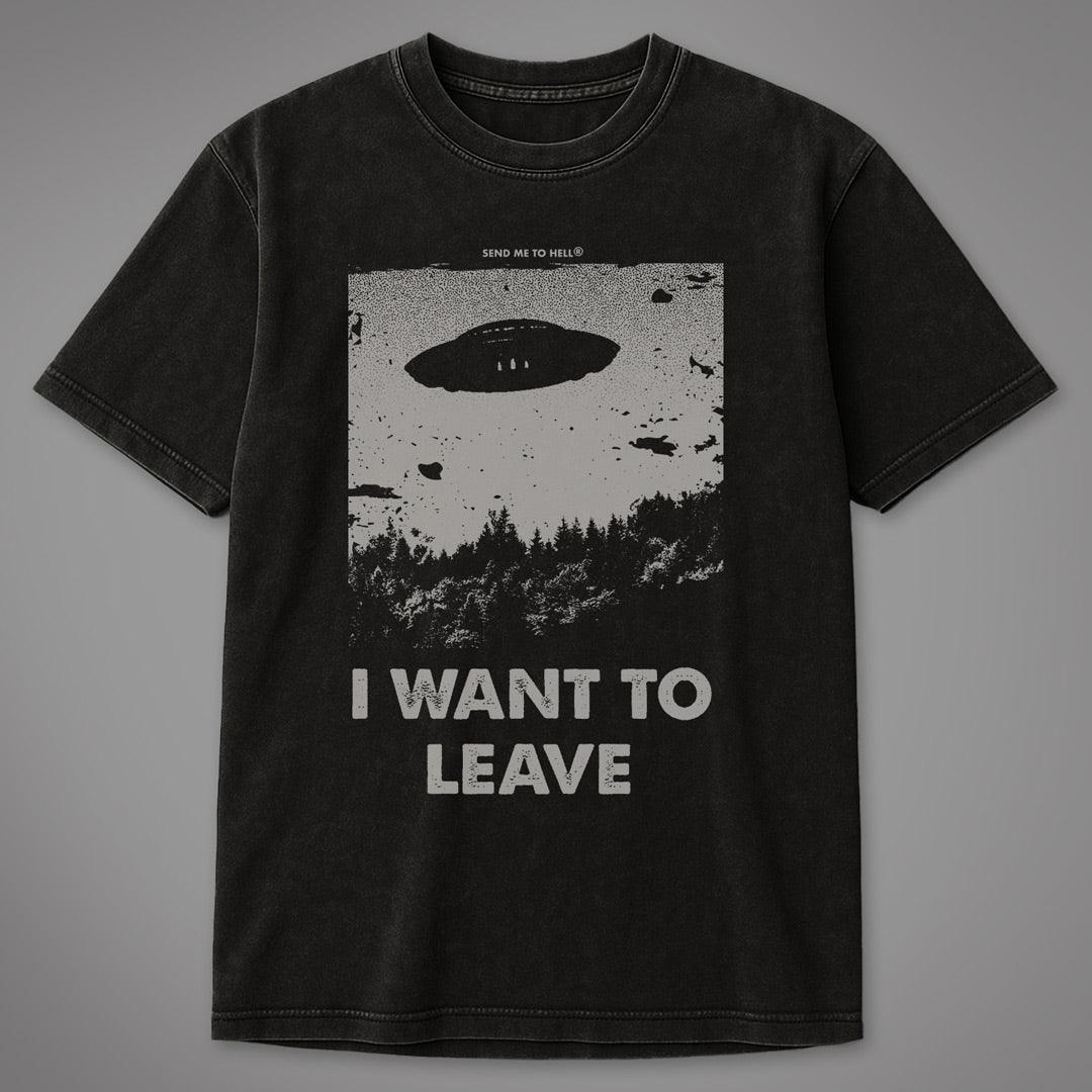 I Want To Leave Acid Washed Oversized T-Shirt