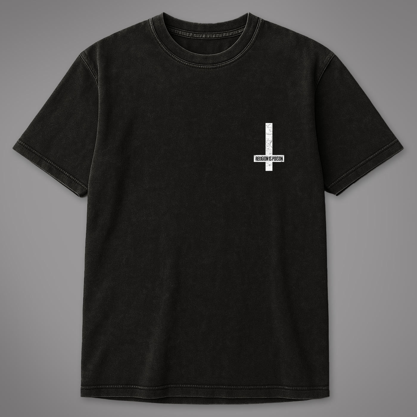 T-shirt oversize lavata con acido Send me to Hell®