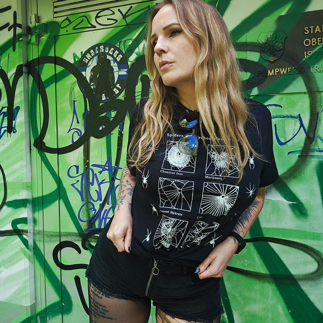 Spiders On Psychoactive Drugs Unisex T-Shirt