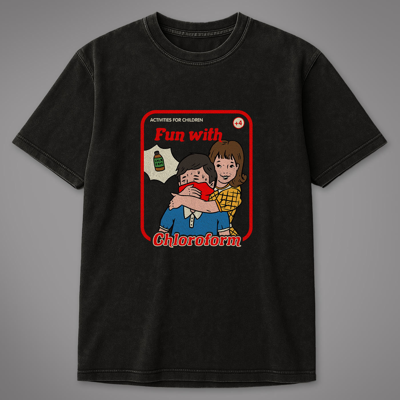 Fun With Chloroform Acid Washed Oversized T-Shirt