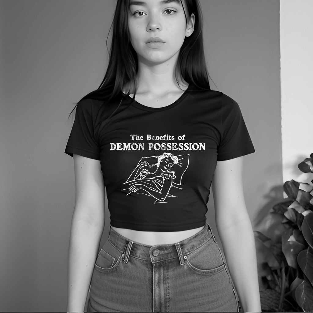 The Benefits of Demon Possession crop top