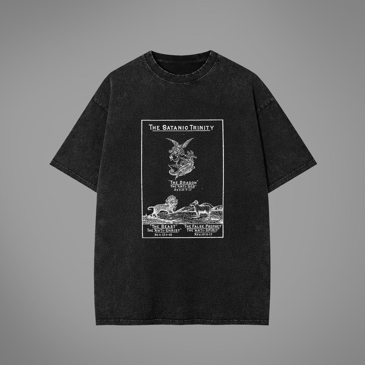 T-shirt oversize lavata con acido Send me to Hell®