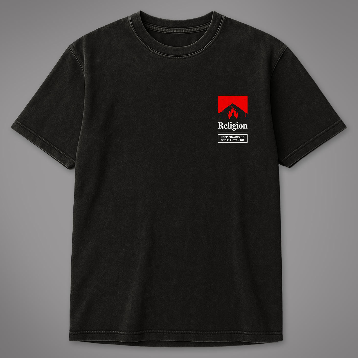 T-shirt oversize lavata con acido Send me to Hell®