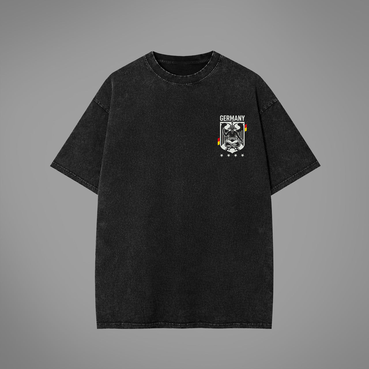 Satanic Germany Acid Washed Oversized T-Shirt