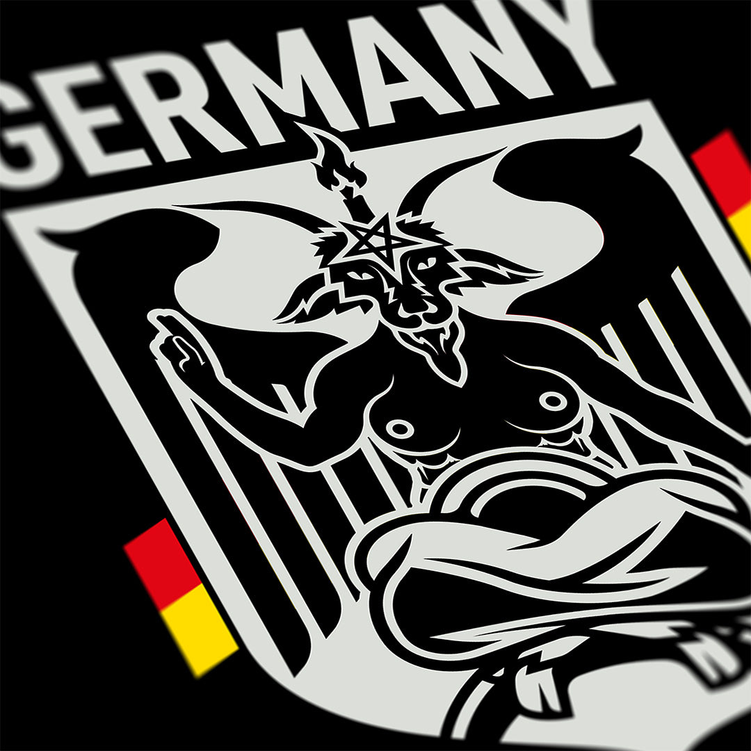 Satanic Germany Acid Washed Oversized T-Shirt