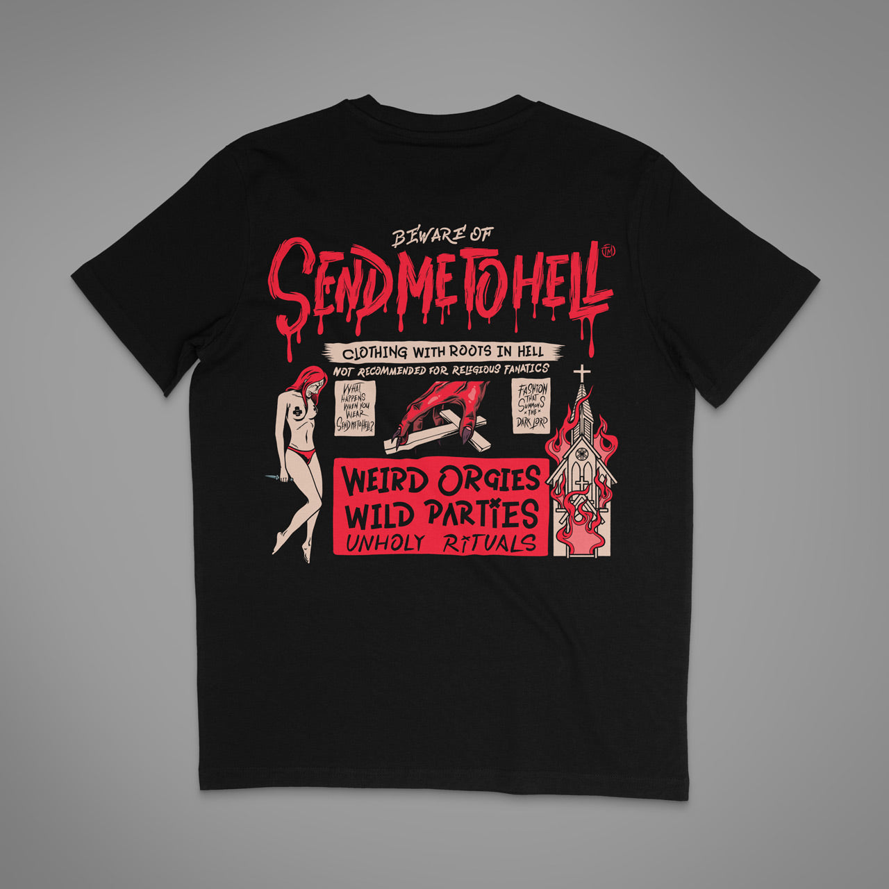 Beware of Send me to Hell Unisex T-Shirt