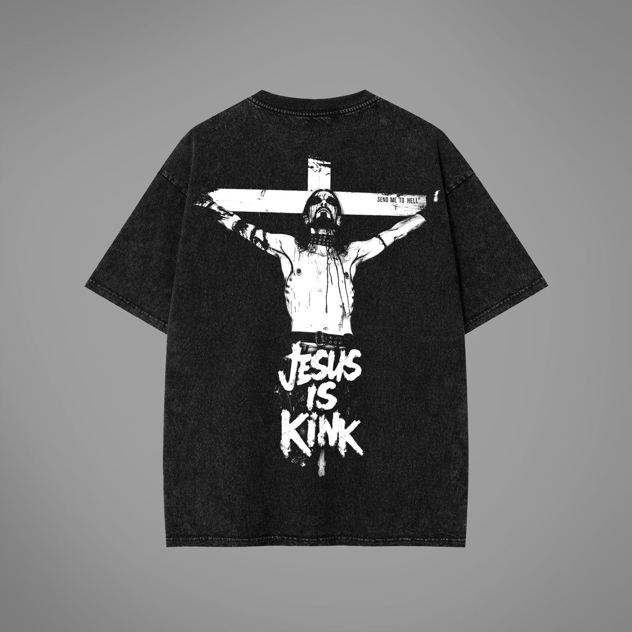Jesus Is Kink Acid Washed Oversized T-Shirt