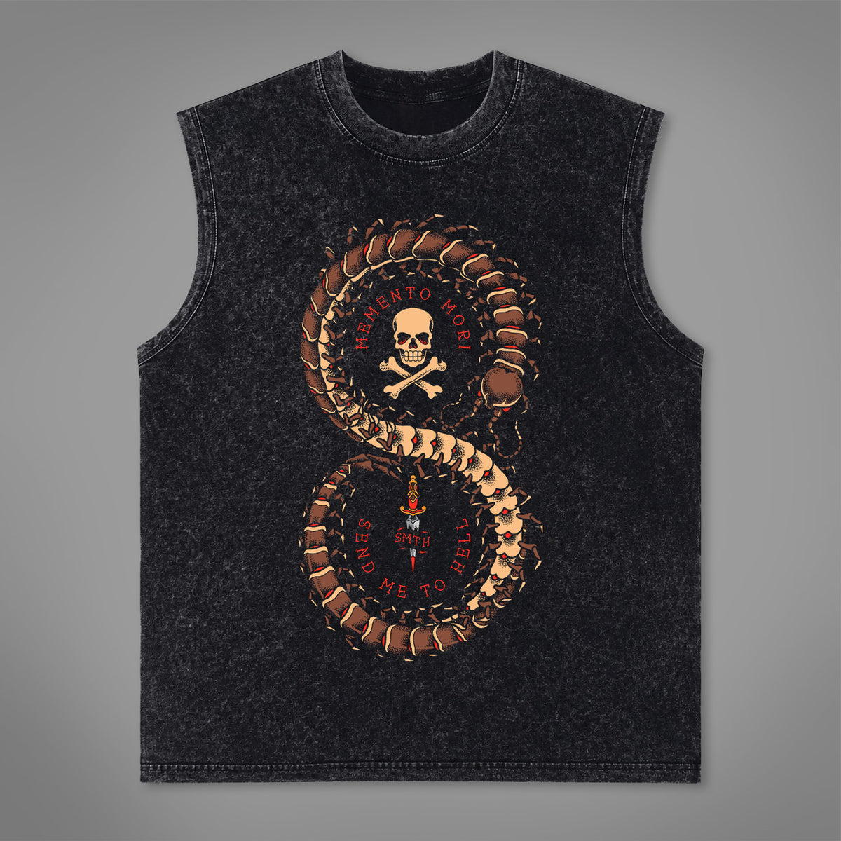 Eternal Centipede Acid Washed Tank Top