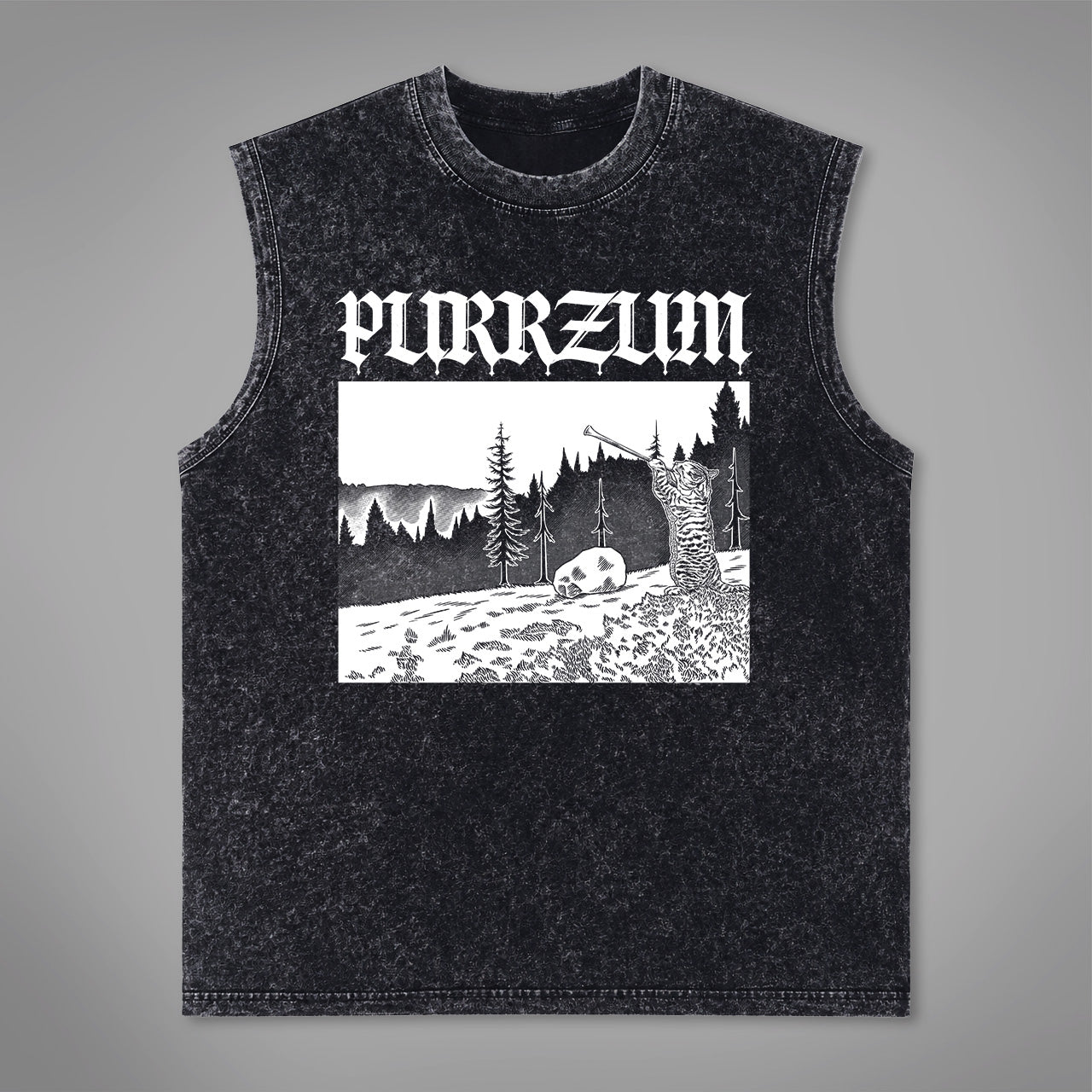Purrzum Acid Washed Tank Top