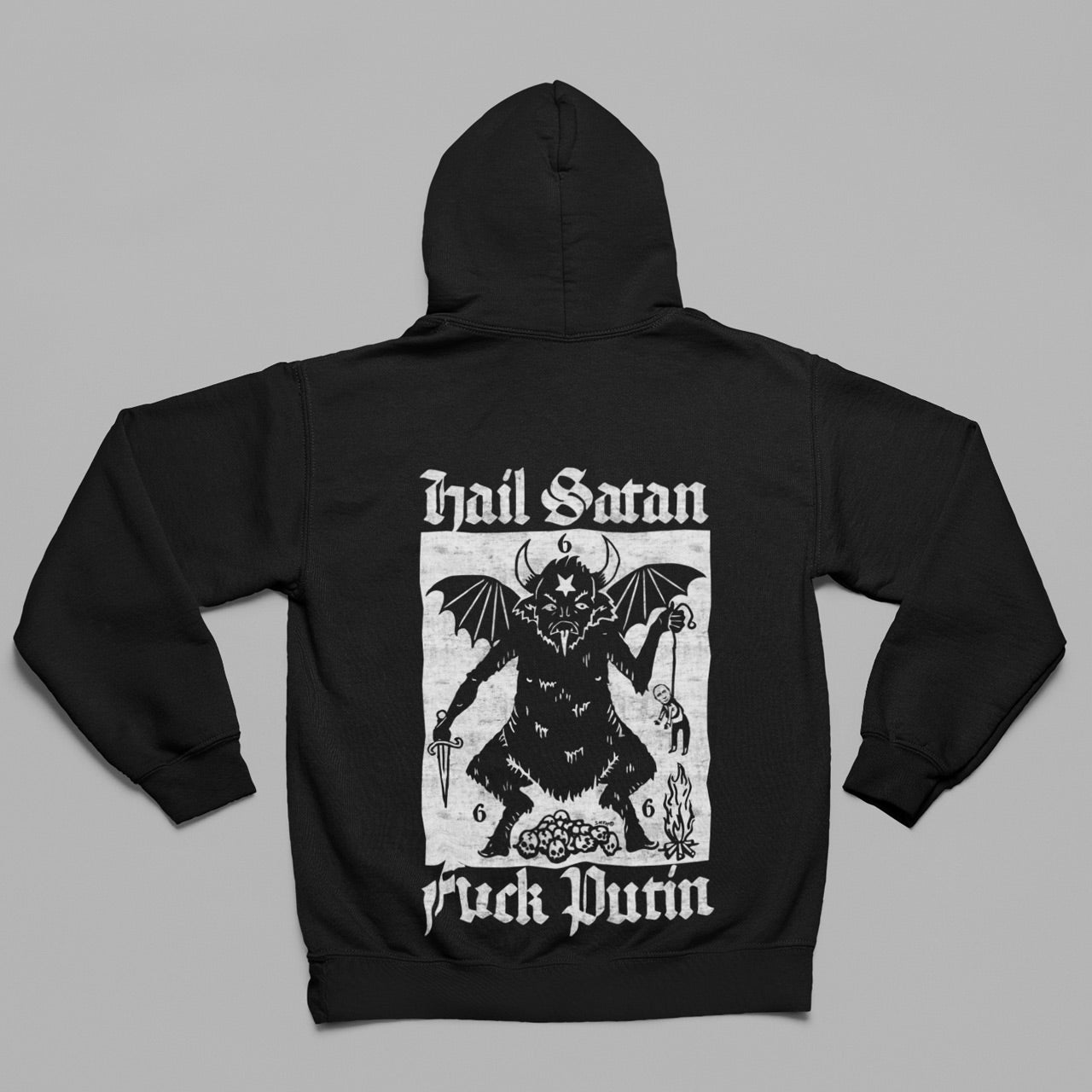 Lagerware: Hail Satan Fuck Putin Kapuzenpullover