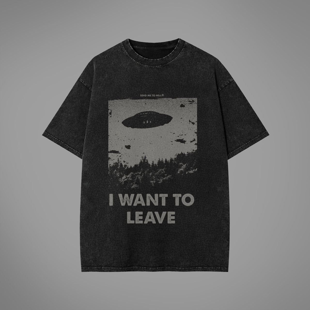 I Want To Leave Acid Washed Oversized T-Shirt