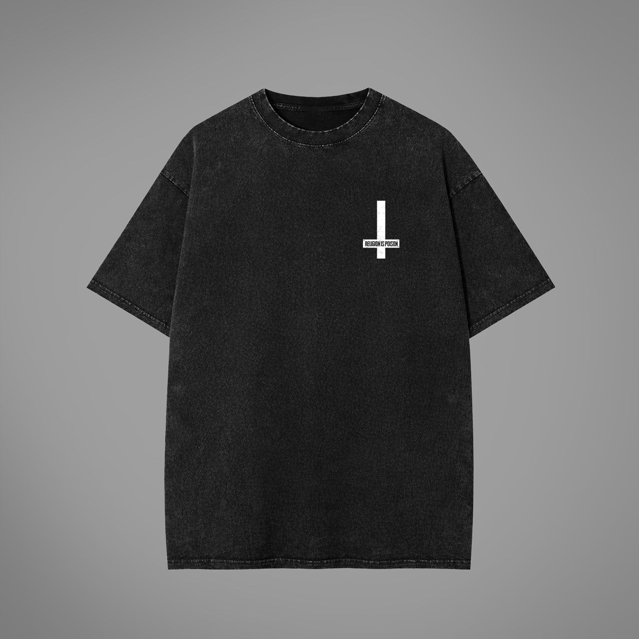 T-shirt oversize lavata con acido Send me to Hell®