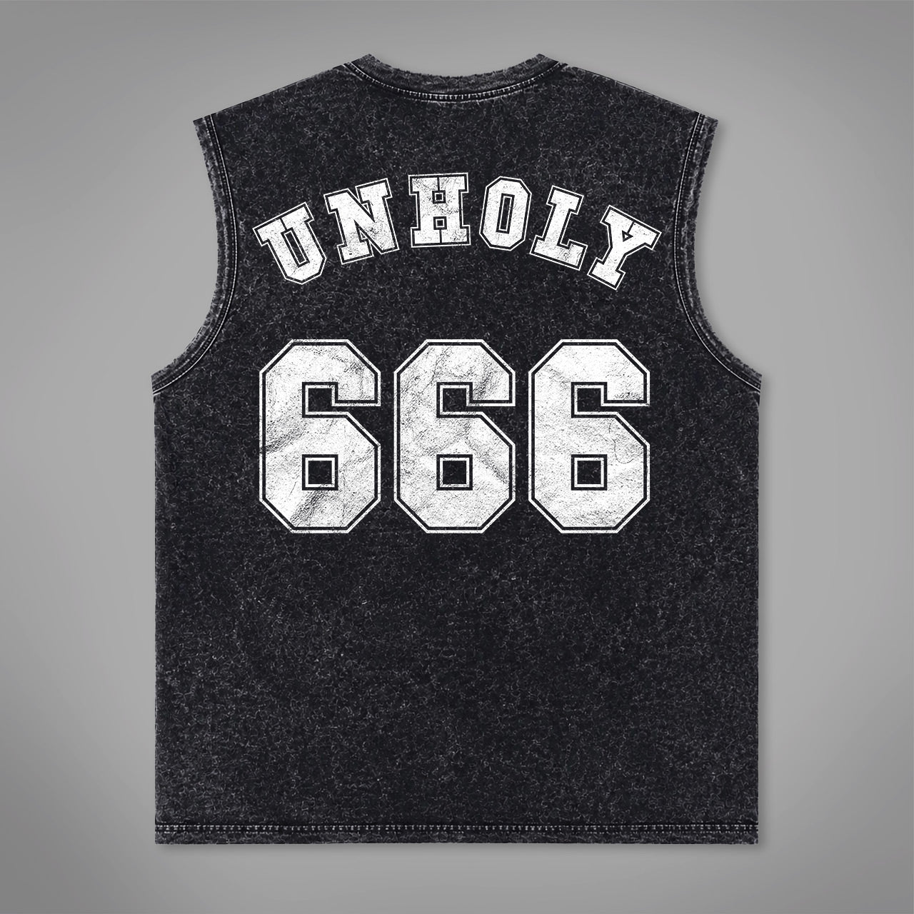 Unholy 666 Acid Washed Tank Top