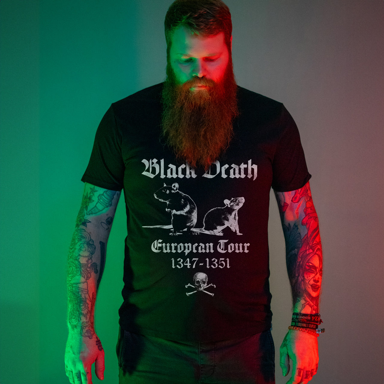 Black Death European Tour - Unisex T-Shirt in schwarz
