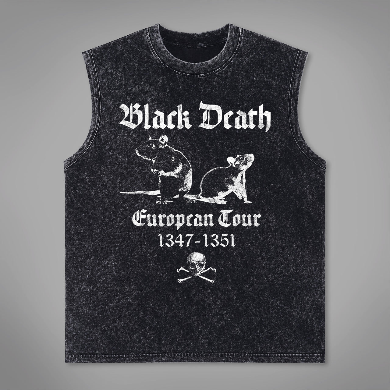 Black Death Acid Washed Tank Top