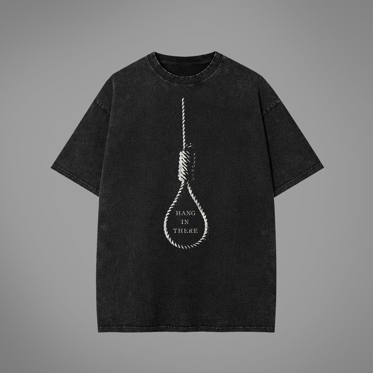 T-shirt oversize lavata con acido