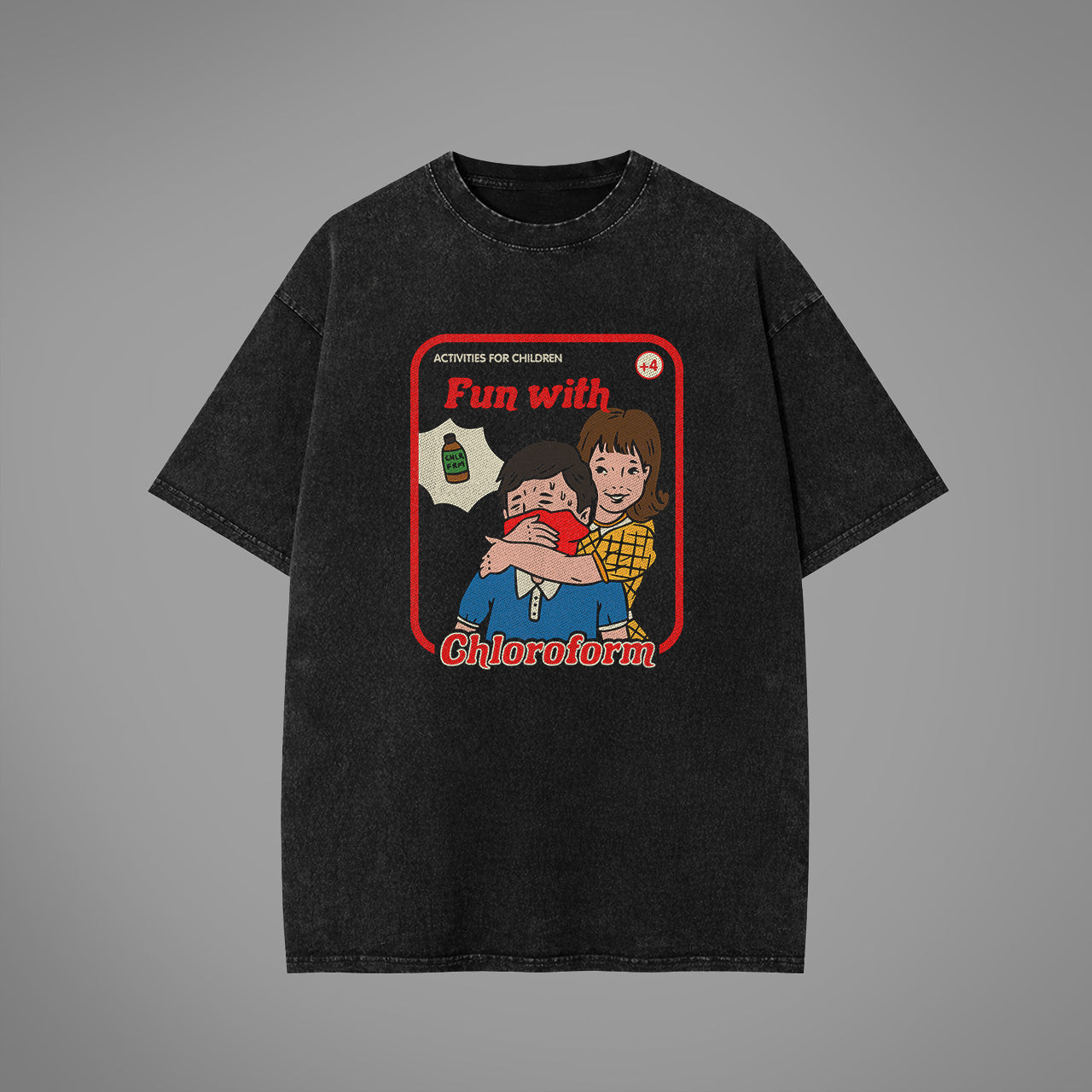 Fun With Chloroform Acid Washed Oversized T-Shirt