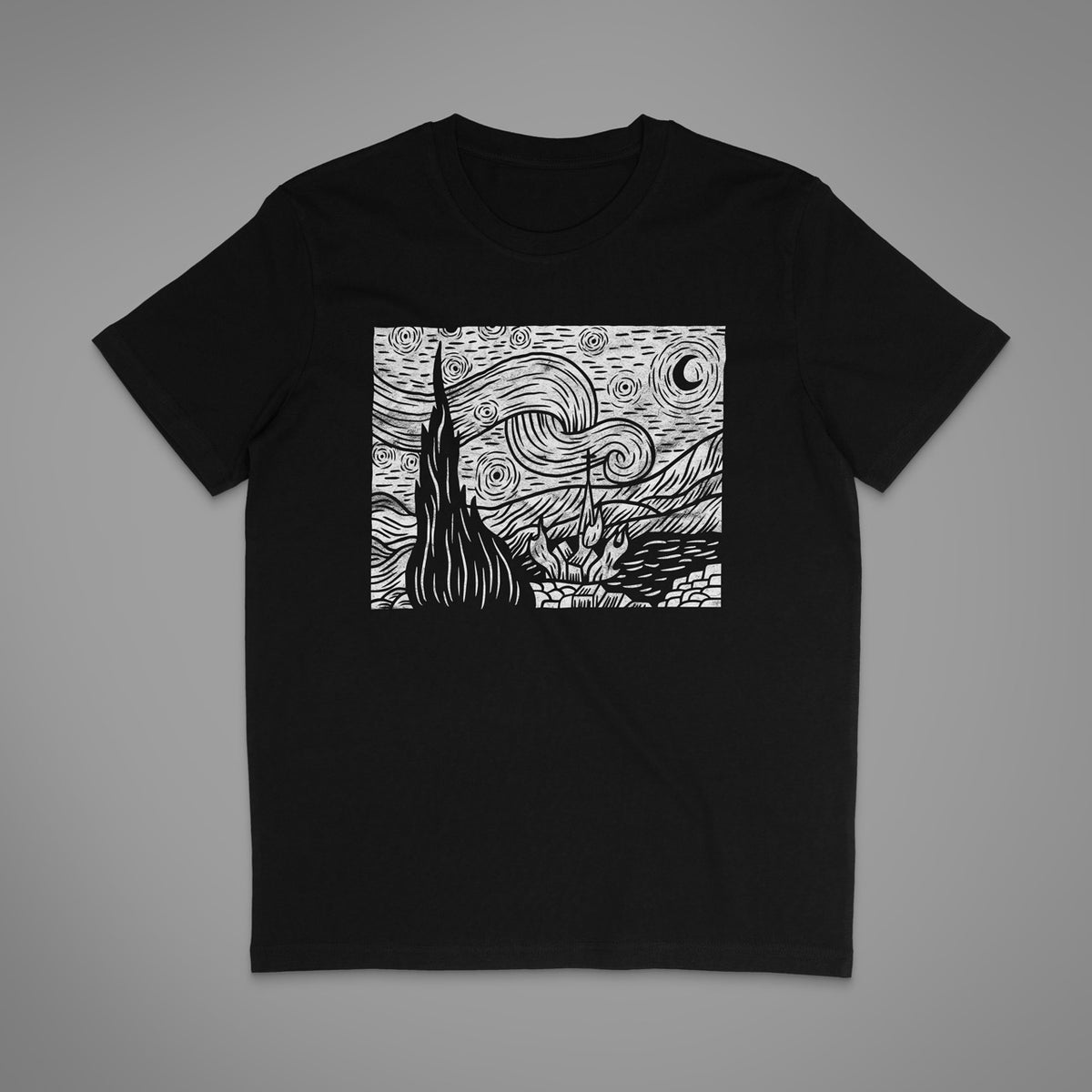 Starry Night Church Arson Unisex T-Shirt 