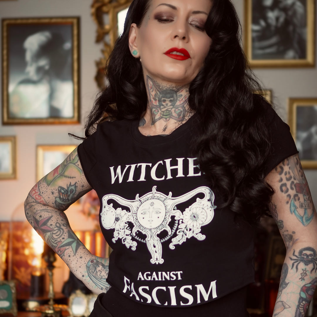 Witches Against Fascism Crop-Top