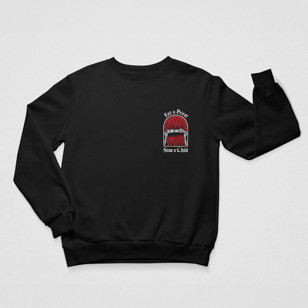 Lagerware: Eat A Priest Save A Child Crewneck