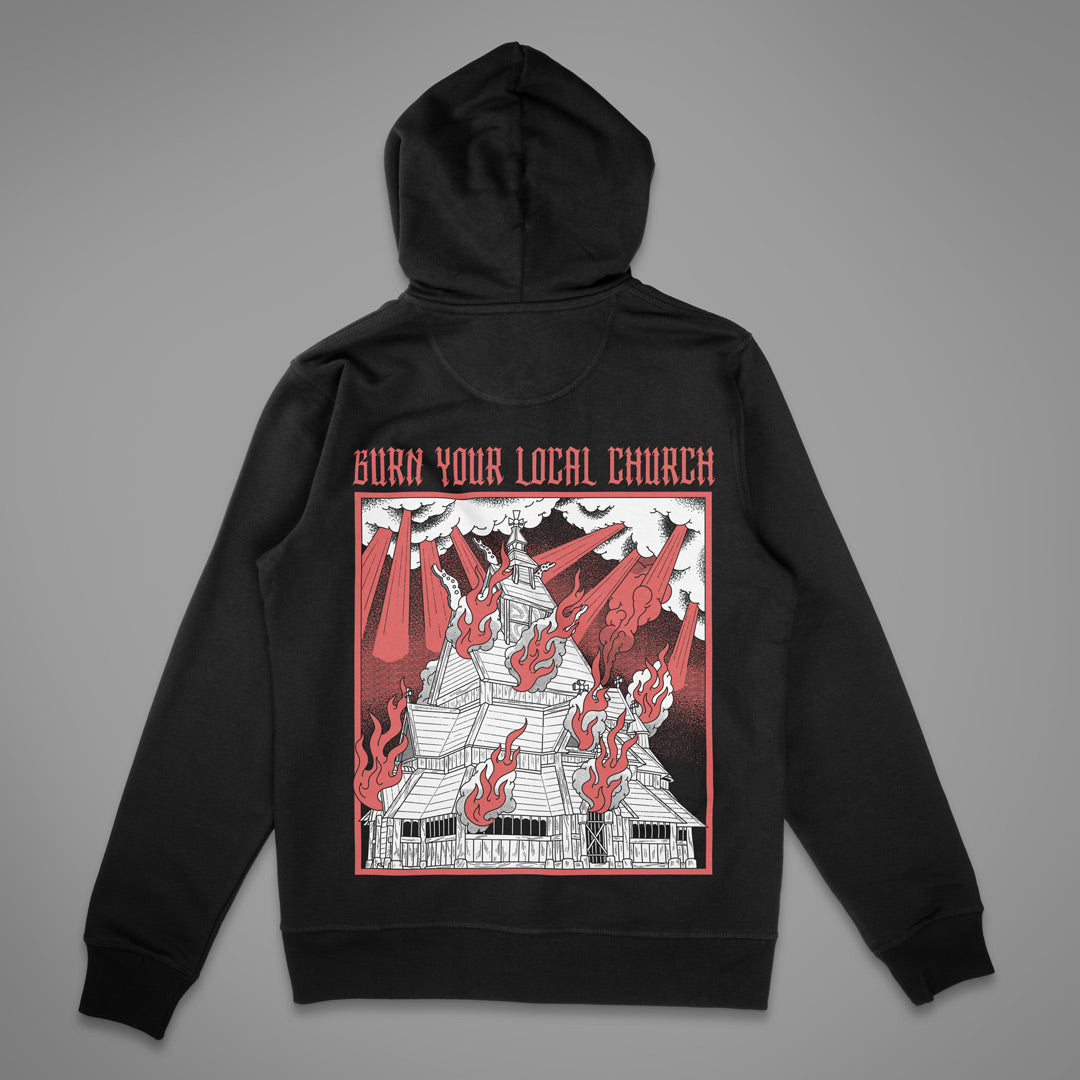 Lagerware: Burn Your Local Church Zipper Hoodie