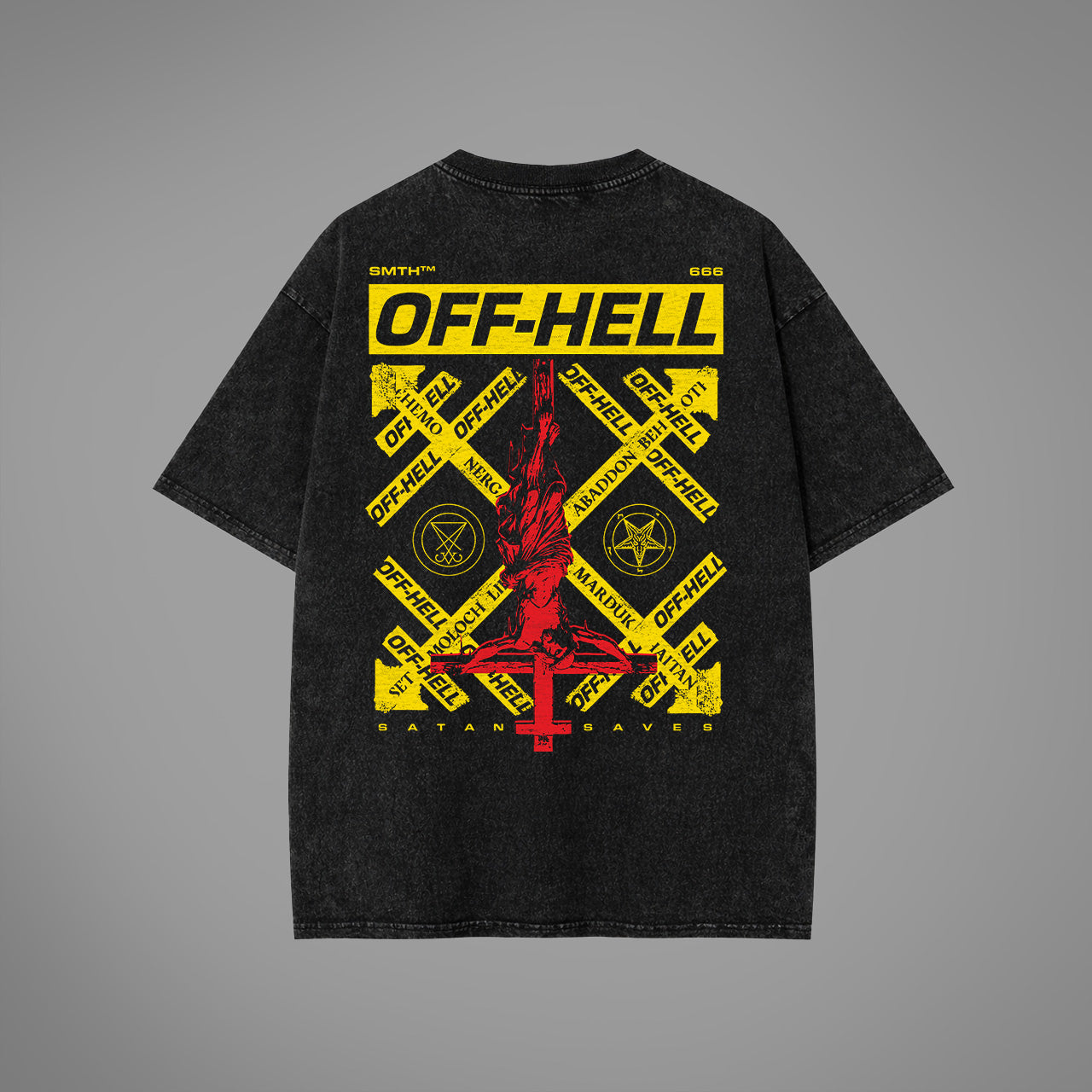OFFHELL Acid Washed Oversized T-Shirt