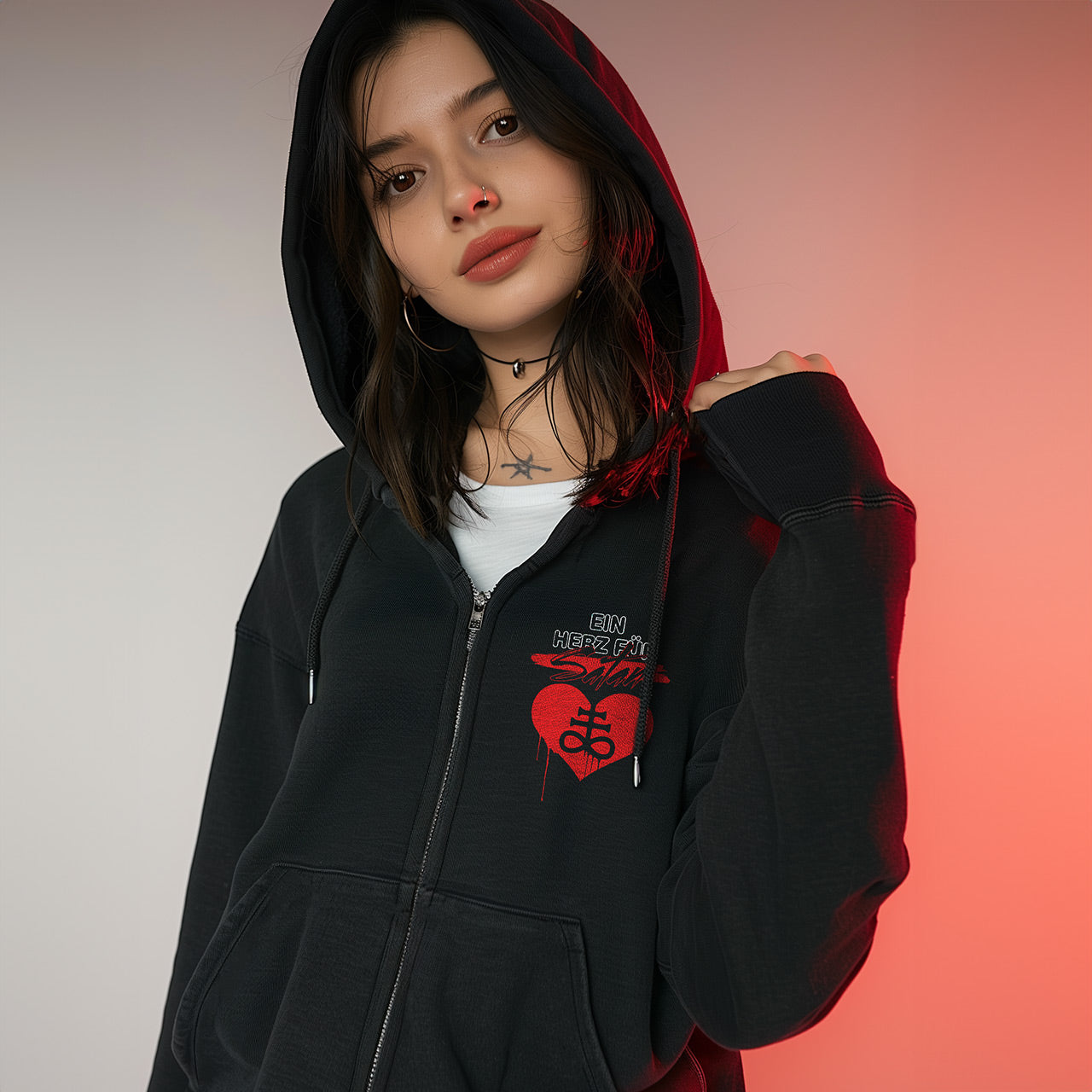 Ein Herz Für Satan Zipper Hoodie