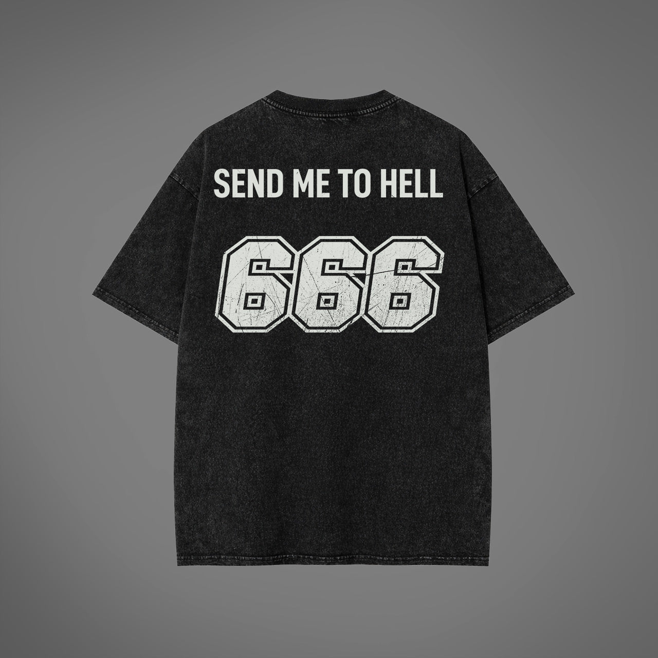 Satanic Germany Acid Washed Oversized T-Shirt