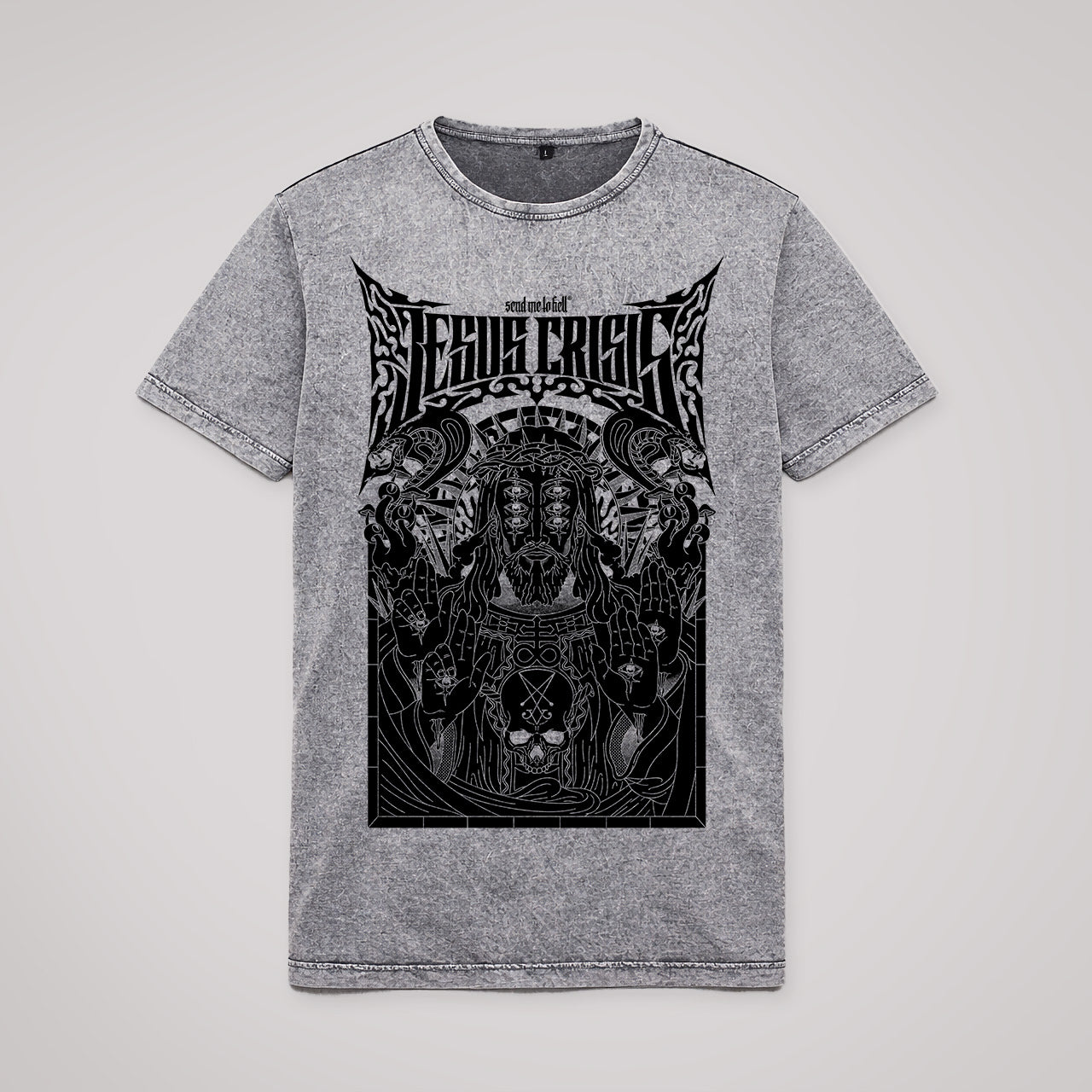 Jesus Crisis Acid Washed T-Shirt