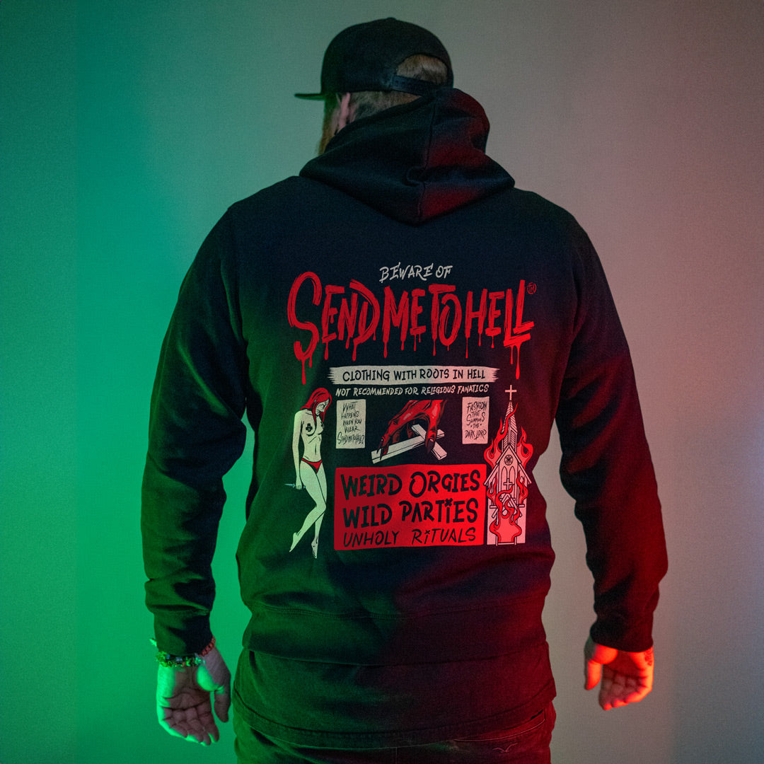 Beware of Send me to Hell Unisex Hoodie