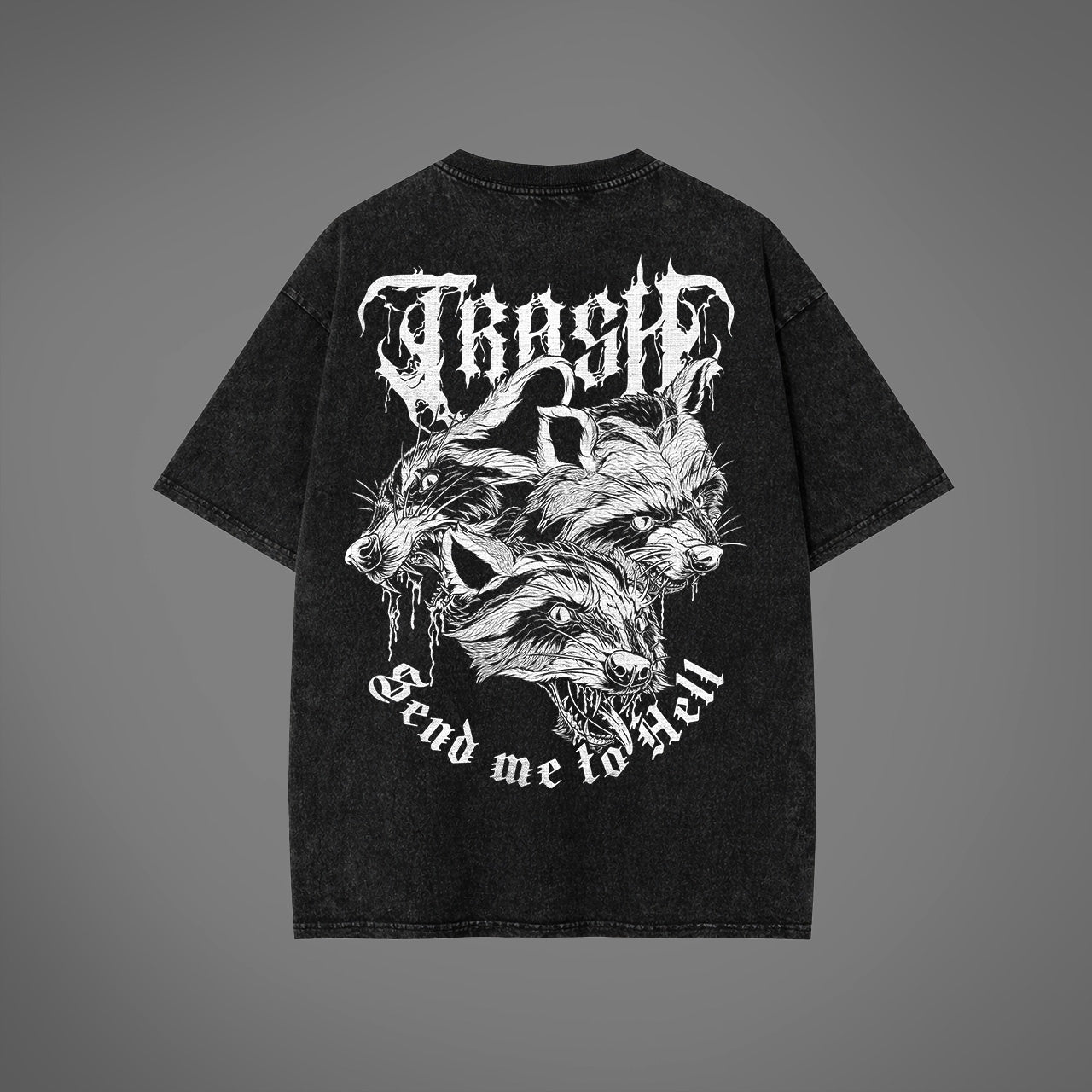 Trash Pandas Acid Washed Oversized T-Shirt