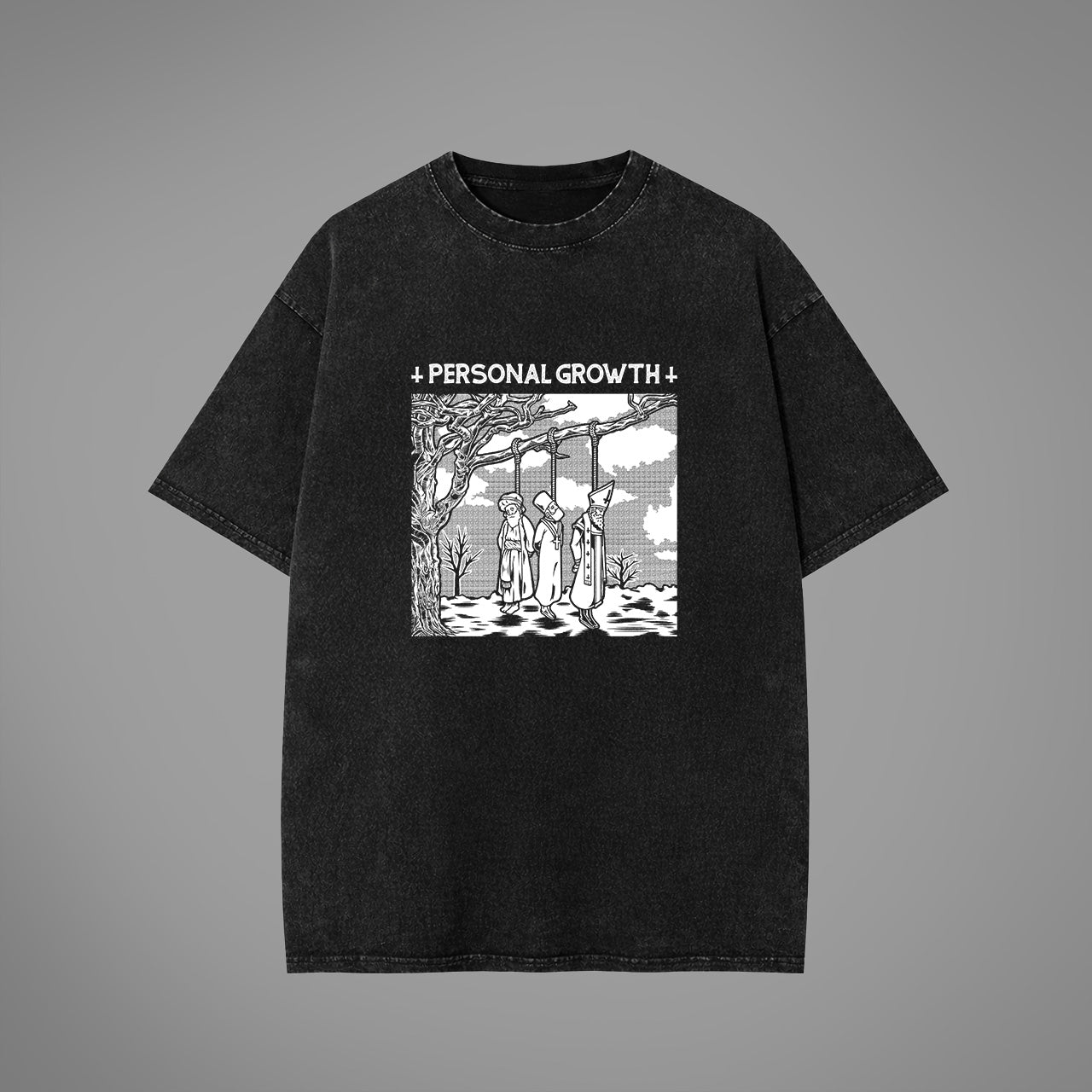 Personal Growth Acid Washed Oversized T-Shirt