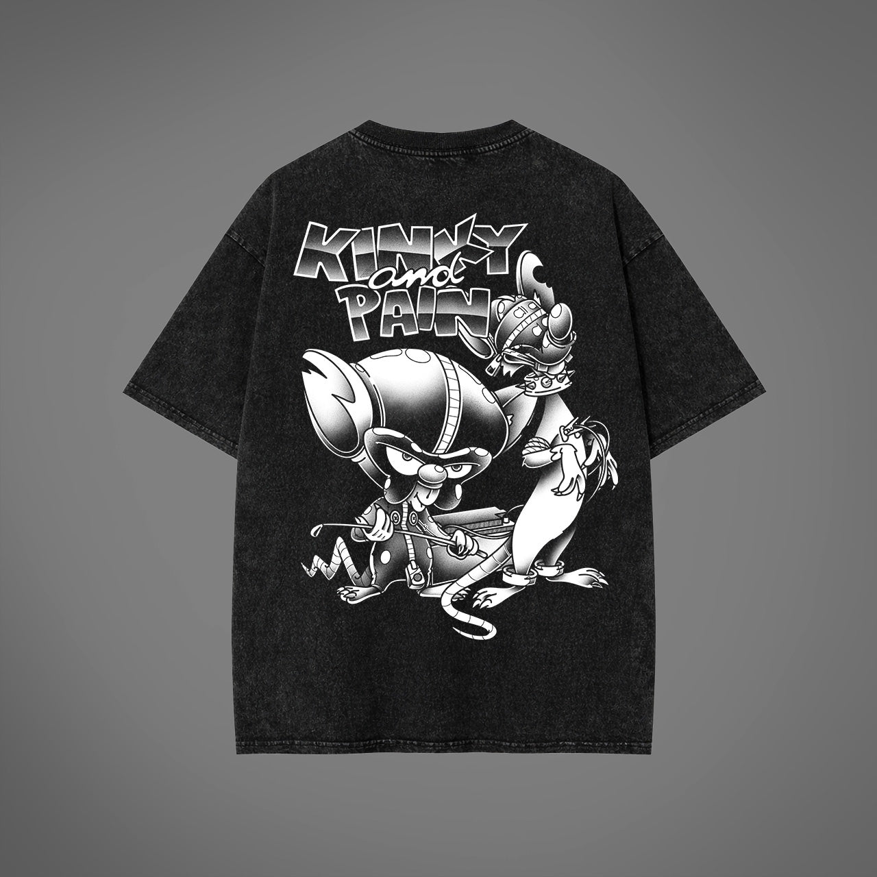 Kinky & Pain Acid Washed Oversized T-Shirt