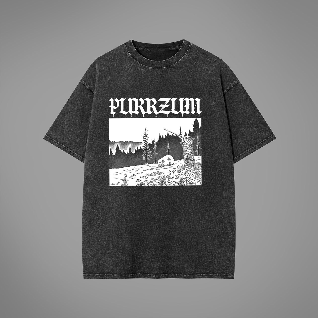 Purrzum Acid Washed Oversized T-Shirt