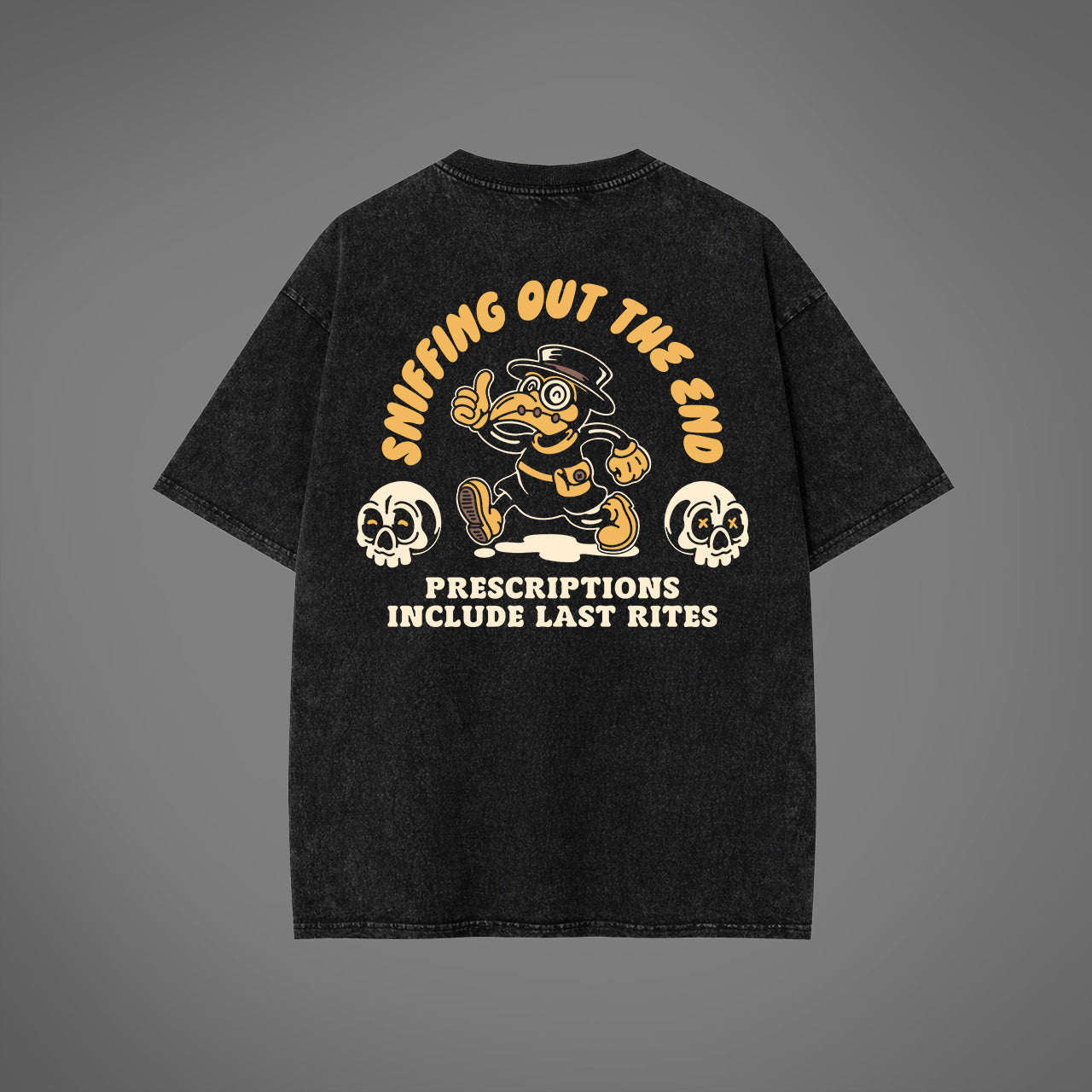 Sniffing Out The End Acid Washed Oversized T-Shirt