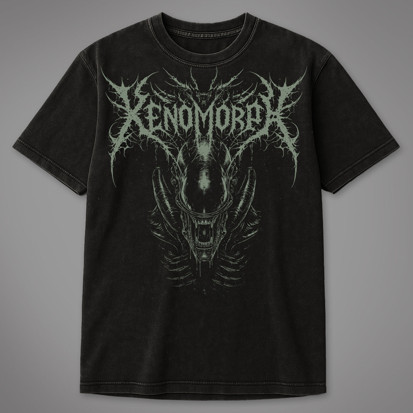 Xenomorph Acid Washed Oversized T-Shirt