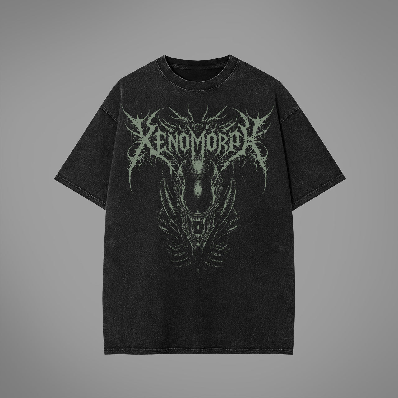 Xenomorph Acid Washed Oversized T-Shirt
