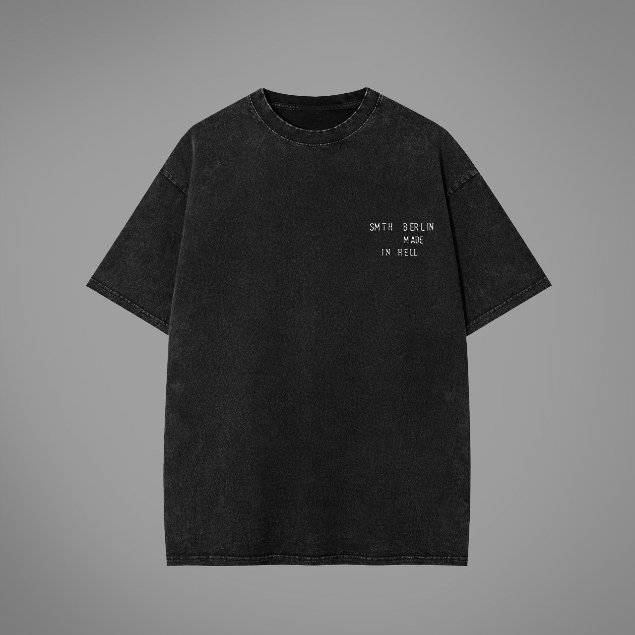 T-shirt oversize lavata con acido Send me to Hell®