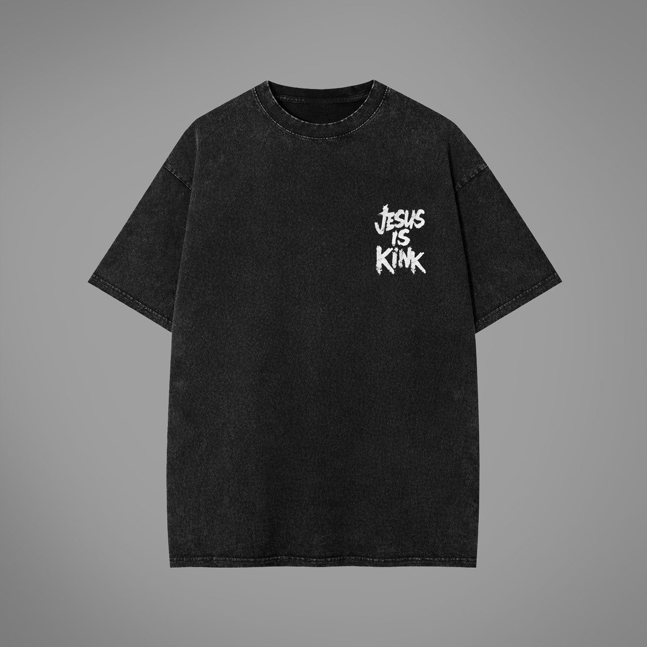 Jesus Is Kink Acid Washed Oversized T-Shirt