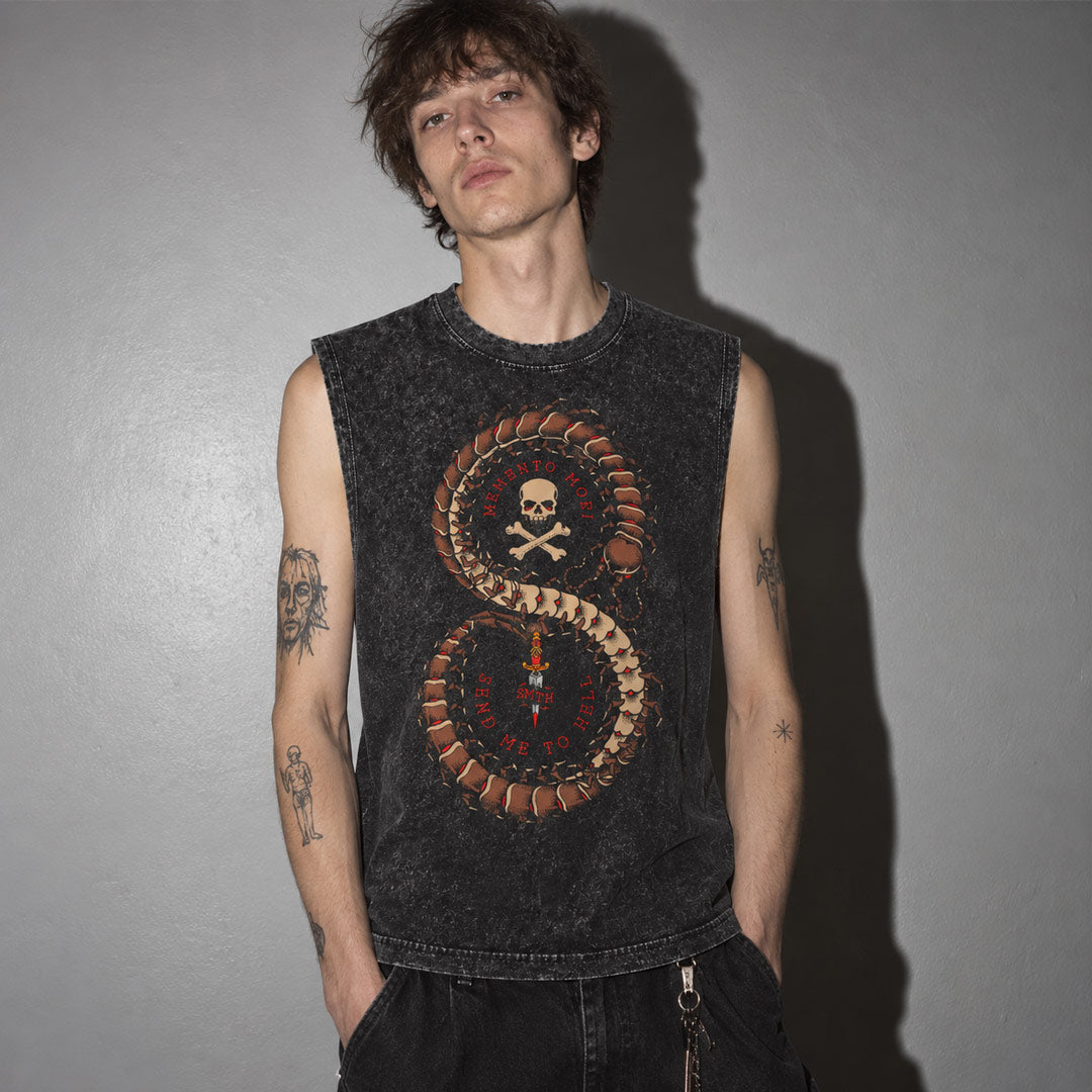 Eternal Centipede Acid Washed Tank Top