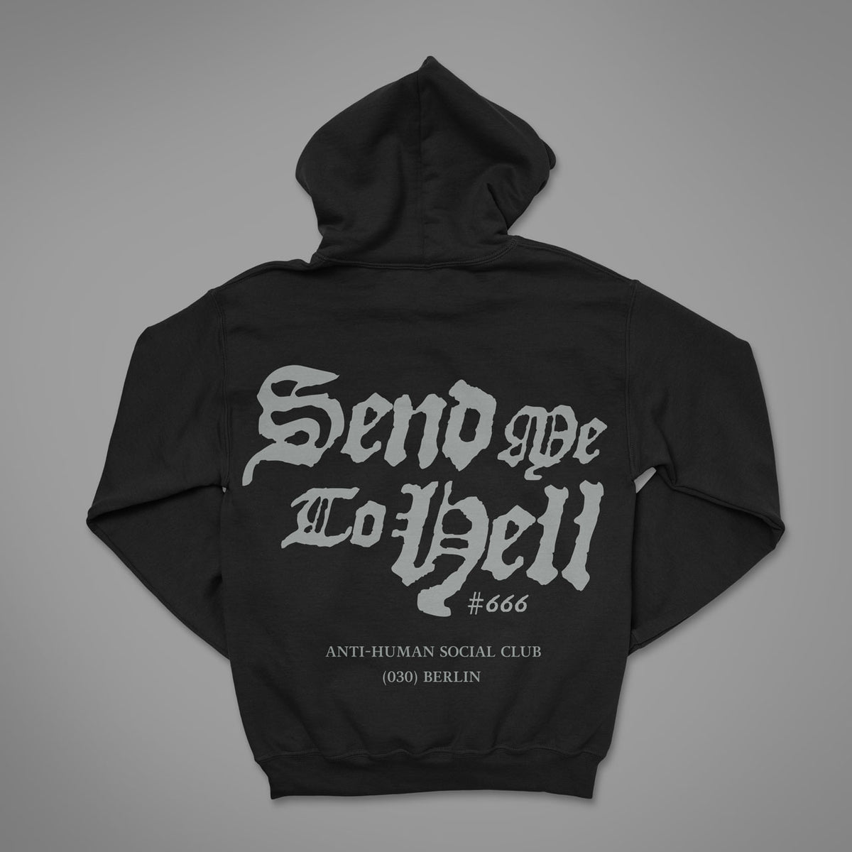Send me to Hell Social Club Unisex Hoodie – Rückenansicht