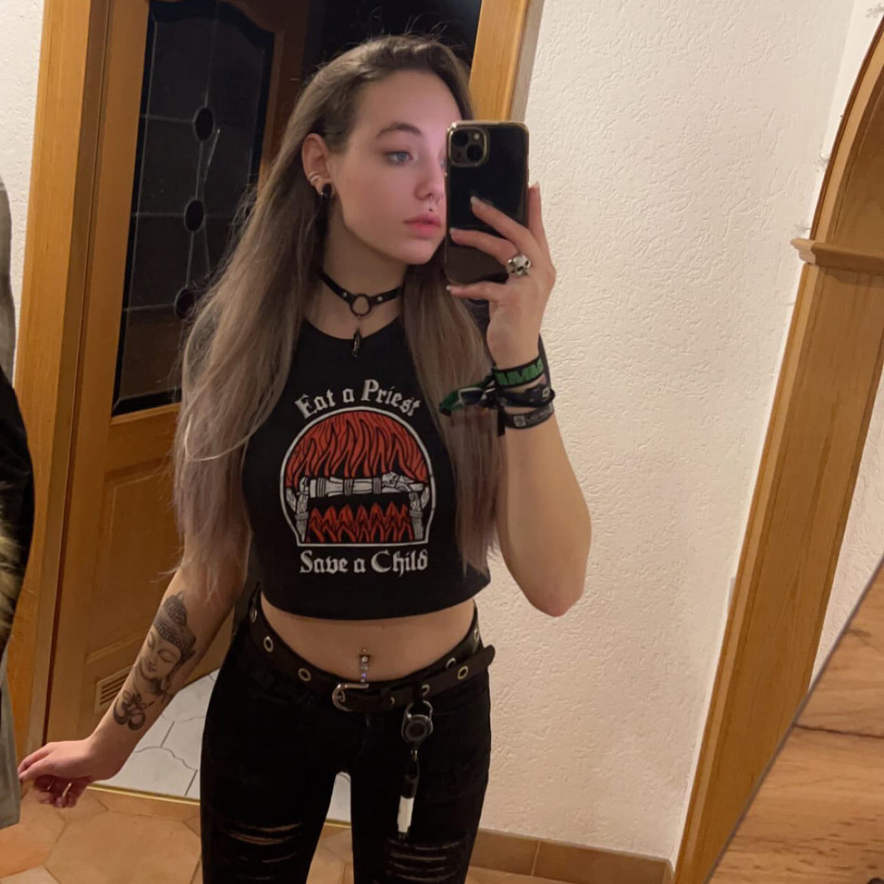 Eat A Priest Save A Child Crop-Top